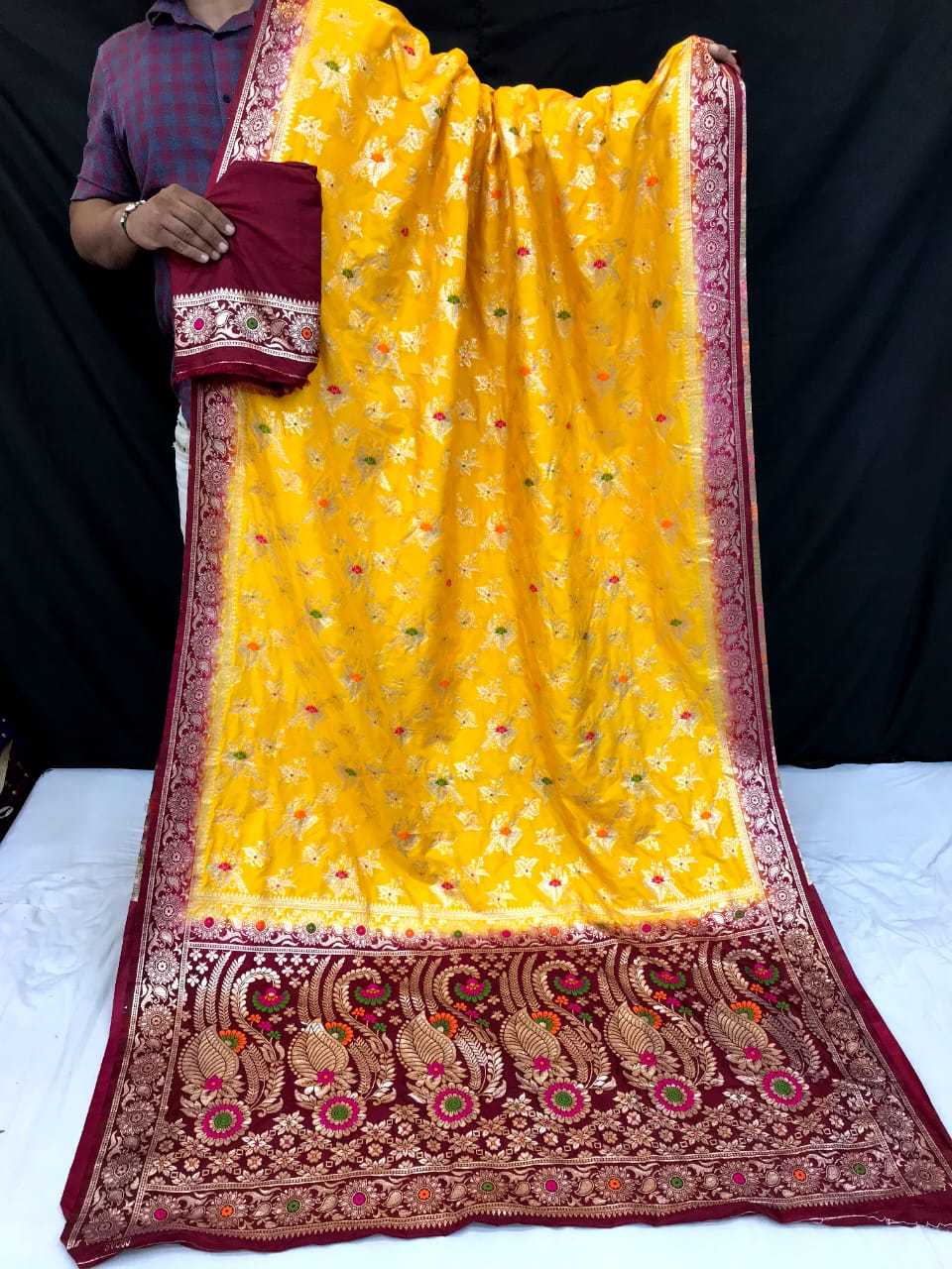 YNF DOLA SILK KESH190 Tora Tora SILK SAREES WHOLESALE DOLA SILK ZARI BORDER SILK SAREE FOR WEDDING SAREE MANUFACTURER - Deevit International