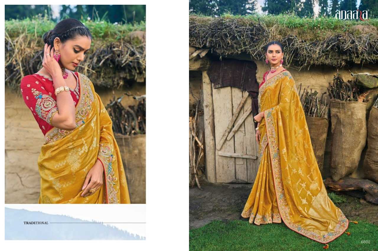 YNF DOLA SILK TATHASTU KESH113 Anaara 6602 CLOTHING BRANDS WHOLESALE SAREES MANUFACTURER - Deevit International