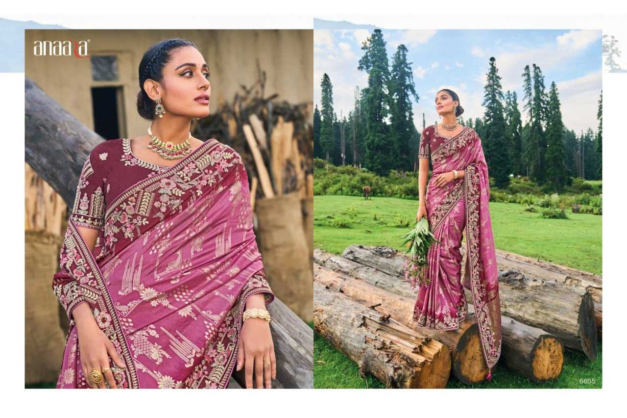 YNF DOLA SILK TATHASTU KESH113 Anaara 6605 CLOTHING BRANDS WHOLESALE SAREES MANUFACTURER - Deevit International