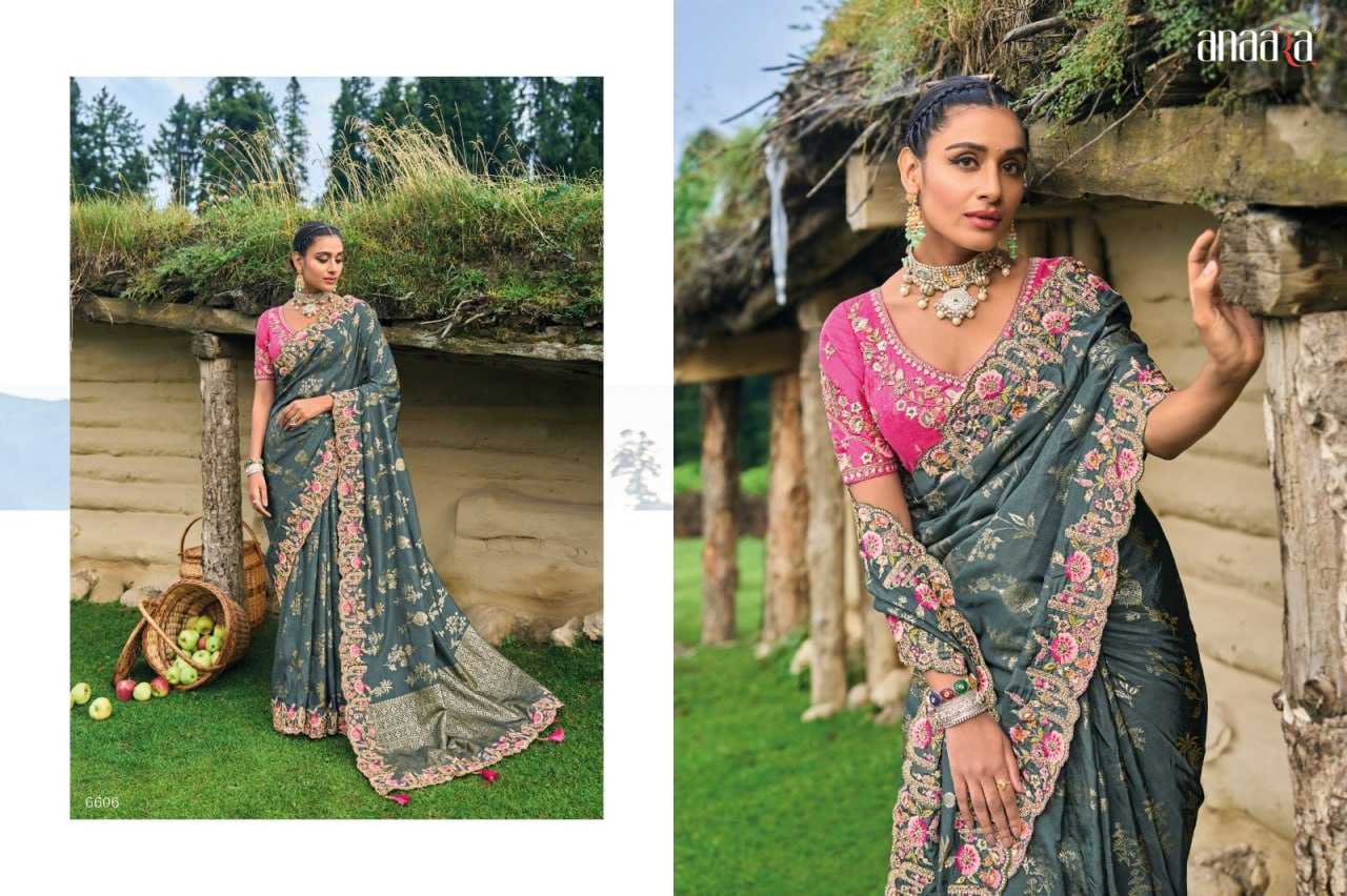 YNF DOLA SILK TATHASTU KESH113 Anaara 6606 CLOTHING BRANDS WHOLESALE SAREES MANUFACTURER - Deevit International