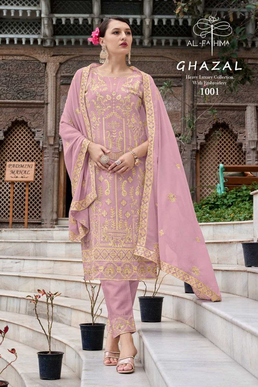 YNF FAUX GEOREGTTE AL-FATHIMA KESH246 GHAZAL CLOTHING BRANDS WHOLESALE SUIT MANUFACTURER - Deevit International