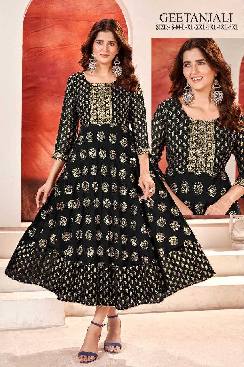 YNF FAUX GEOREGTTE GEETANJALI KESH246 GEETANJALI CLOTHING BRANDS WHOLESALE KURTIS MANUFACTURER - Deevit International