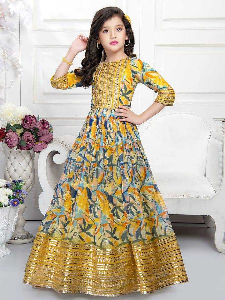 YNF FAUX GEORGETTE KESH168 MNT48 KIDS WEAR WHOLESALE KIDS GOWNS KIDS TRADITIONAL OUTFITS KIDS ETHNIC GOWNS KIDS FESTIVE WEAR  MANUFACTURER - Deevit International