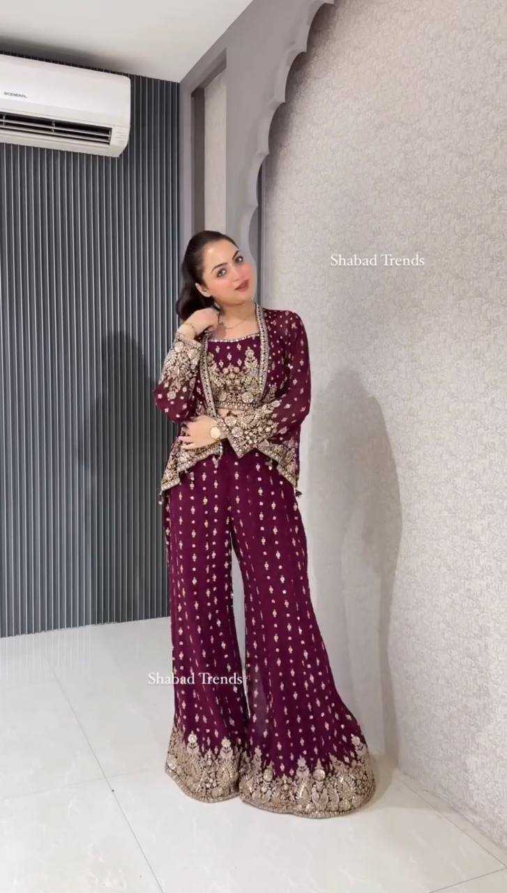 YNF FAUX GEORGETTE KESH239 189 SUITS & DRESSES WHOLESALE EMBROIDERY GEORGETTE PARTY WEAR SUITS MANUFACTURE - Deevit International