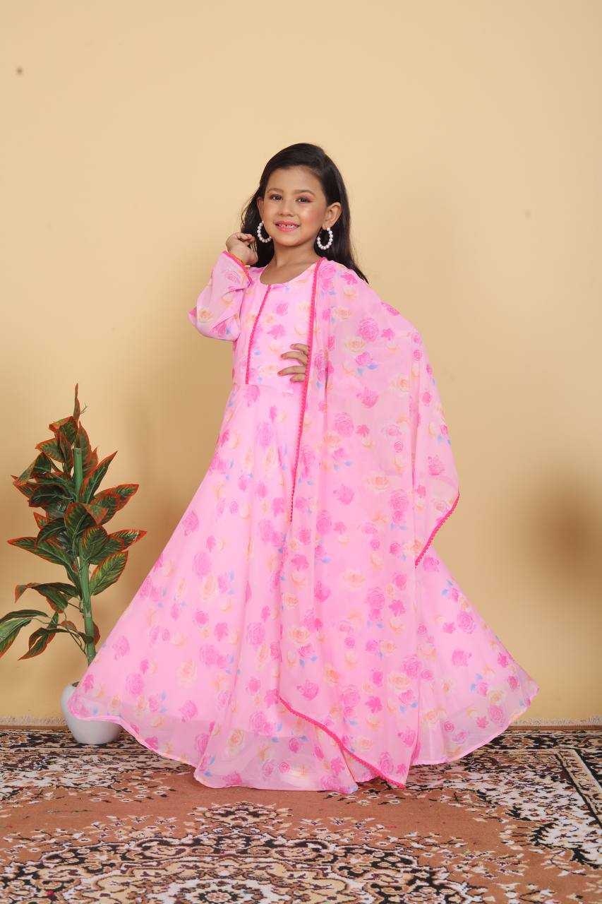 YNF FAUX GEORGETTERIN154 191 KIDS WEAR WHOLESALE KIDS GOWNS KIDS TRADITIONAL OUTFITS KIDS ETHNIC GOWNS KIDS FESTIVE WEAR MANUFACTURER - Deevit International