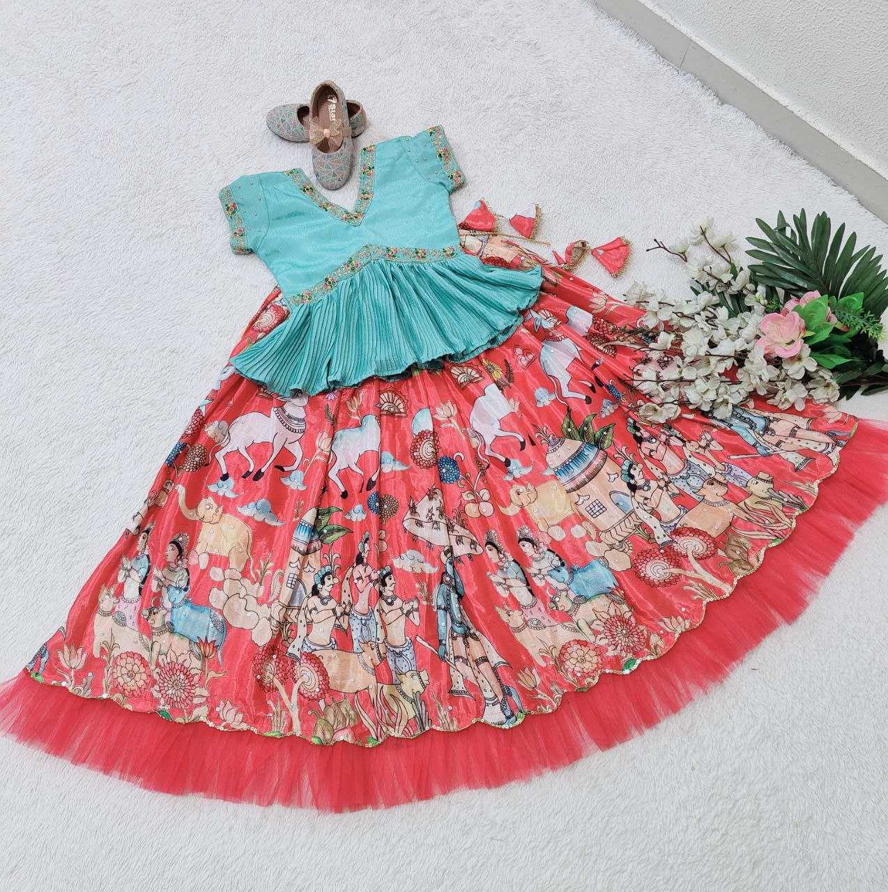 YNF GEORGETTE KESH168 MNT47 KIDS WEAR WHOLESALE KIDS LEHENGA KIDS TRADITIONAL OUTFITS KIDS LEHENGA CHOLI KIDS FESTIVE WEAR KIDS WEDDING OUTFITS MANUFACTURER - Deevit International