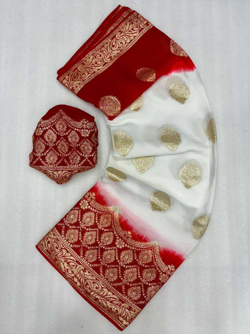 YNF GEORGETTE KESH213 RIN04 SAREES WHOLESALE GEORGETTE WHITE VISCOSE ZARI SAREES MANUFACTURER - Deevit International