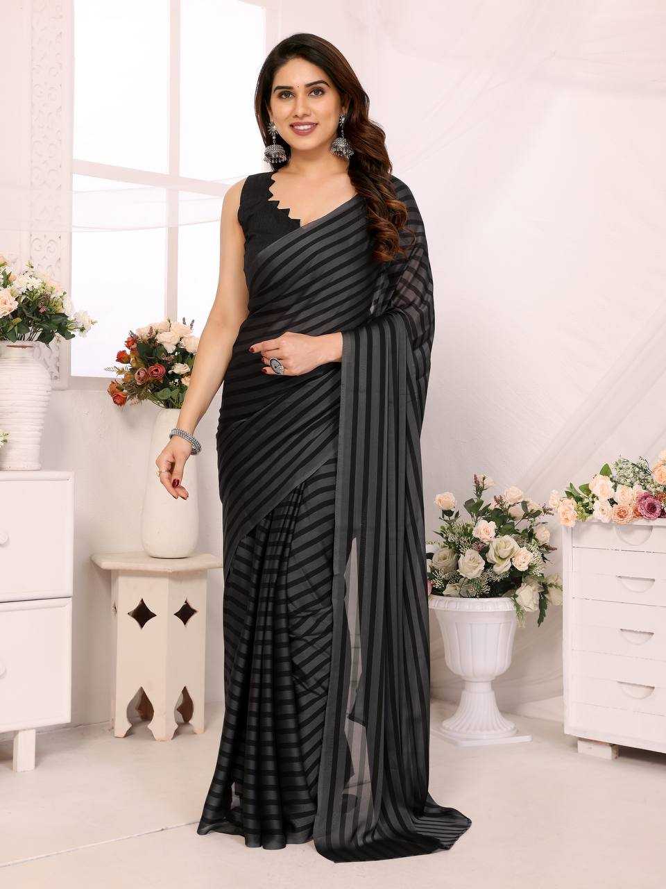 YNF GEORGETTE KESH245 RNF15 SAREES WHOLESALE GEORGETTE READY TO WEAR PRINTED LADIES SAREES MANUFACTURER - Deevit International