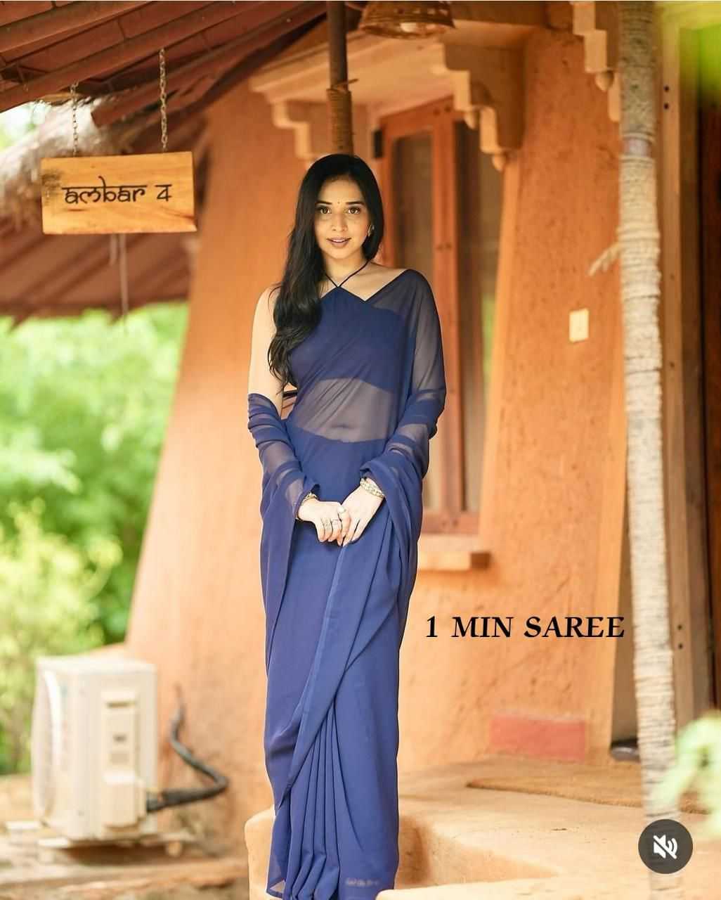 YNF GEORGETTE KESH255 ETF06 SAREES WHOLESALE GEORGETTE READY TO WEAR PLAIN SAREES MANUFACTURER - Deevit International