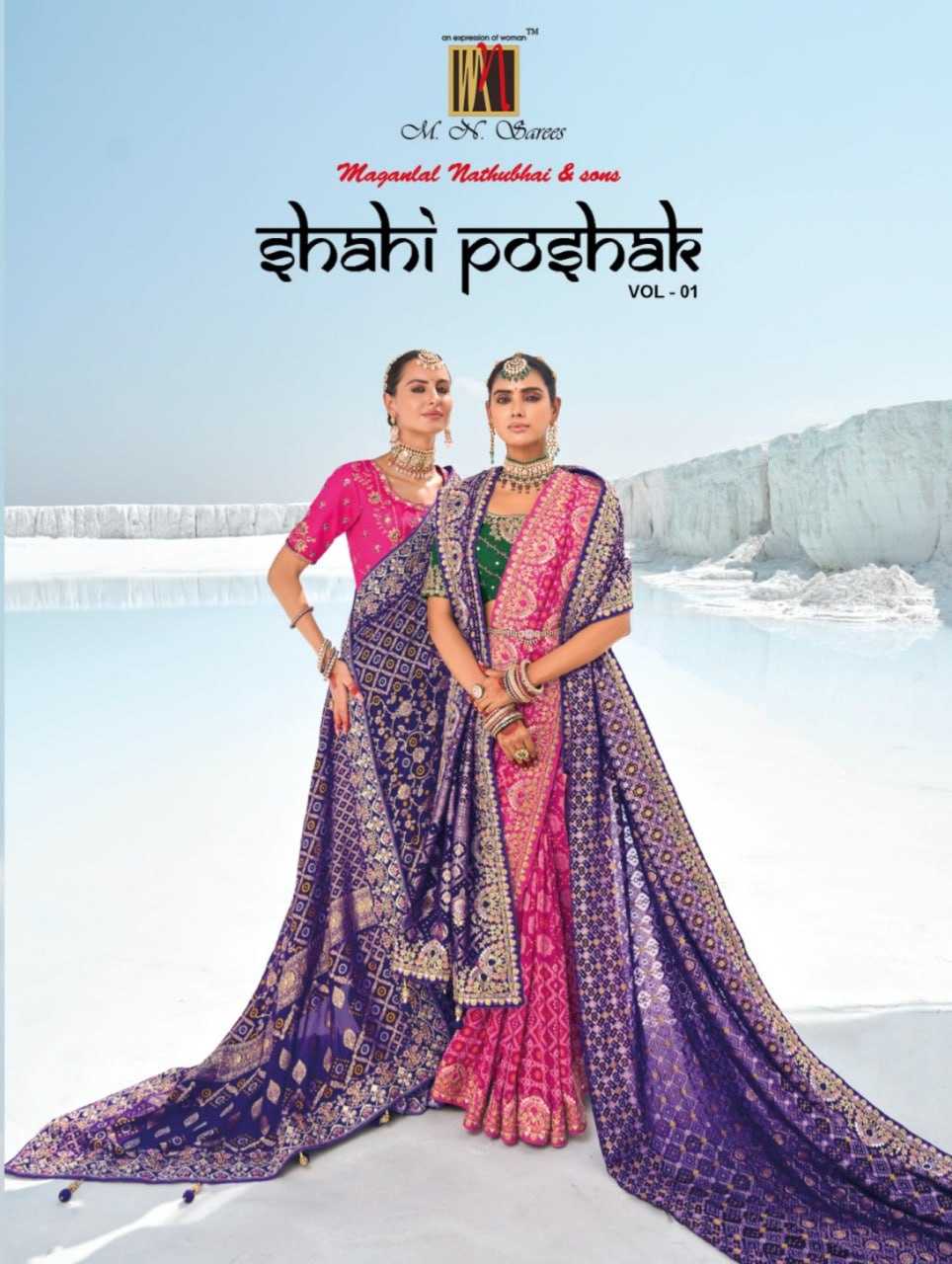 YNF GEORGETTE M.N KESH113 POSHAK VOL -1 CLOTHING BRANDS WHOLESALE SAREES MANUFACTURER - Deevit International