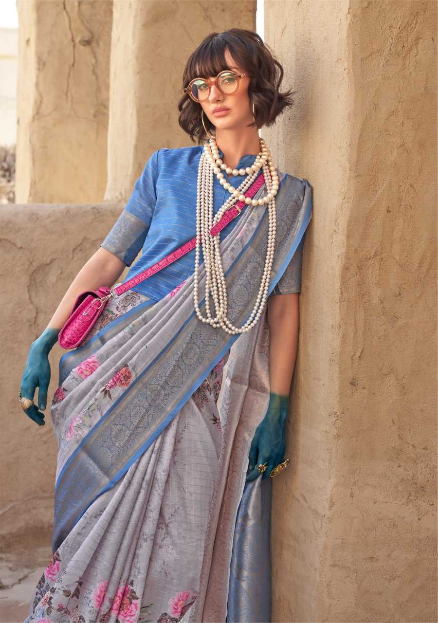 YNF GEORGETTE RAJ TEX KESH235 K.U.R.O CLOTHING BRANDS WHOLESALE SAREE MANUFACTURER - Deevit International