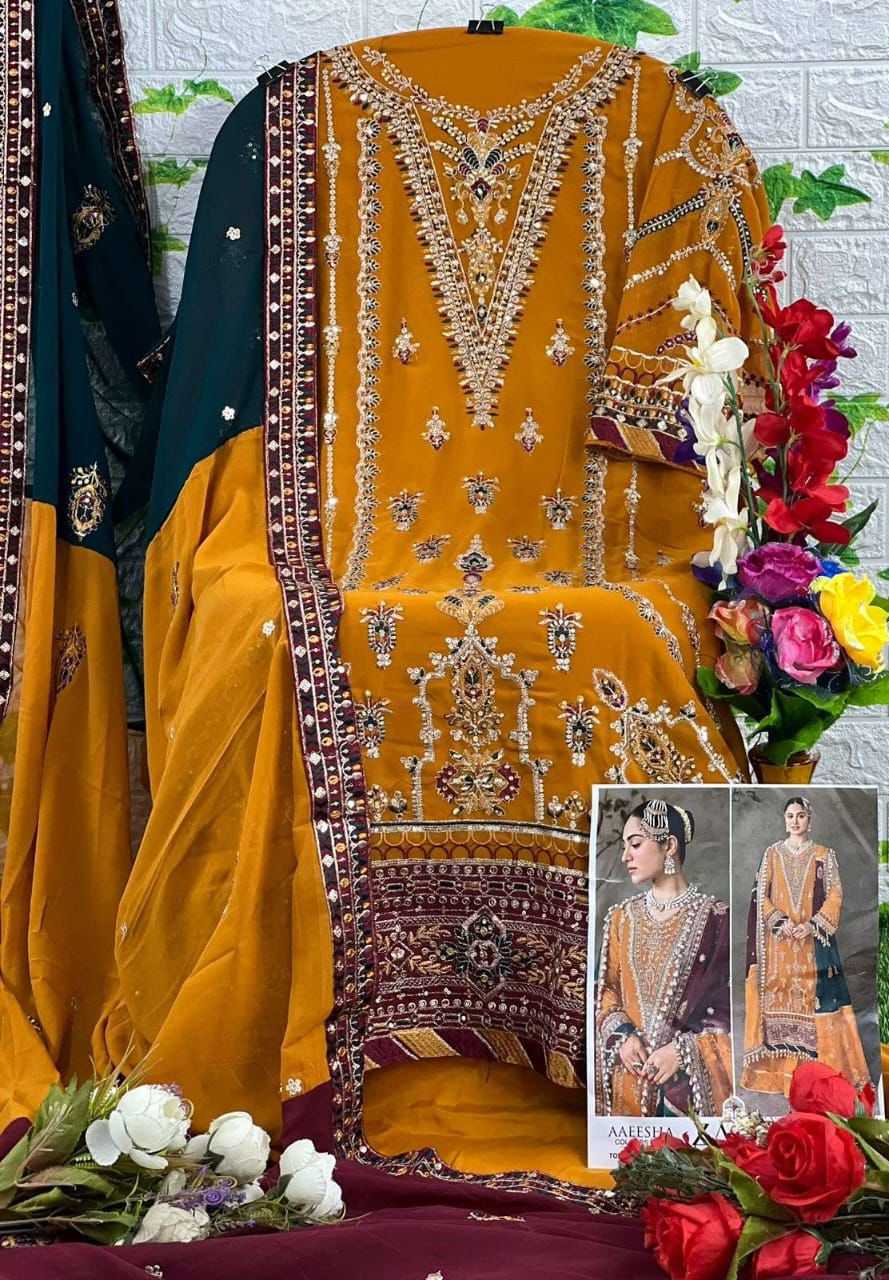 YNF GEORGETTE RAMSHA RIN145 MRD06 CLOTHING BRANDS WHOLESALE SUIT MANUFACTURER - Deevit International