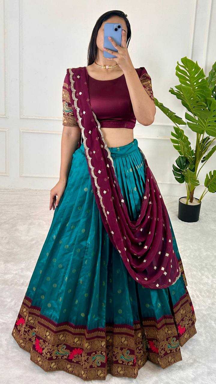 YNF JACQUARD KESH162 307 LEHENGAS WHOLESALE SILK WEDDING LEHENGA WITH DUPTTA LEHENGAS MANUFACTURE - Deevit International