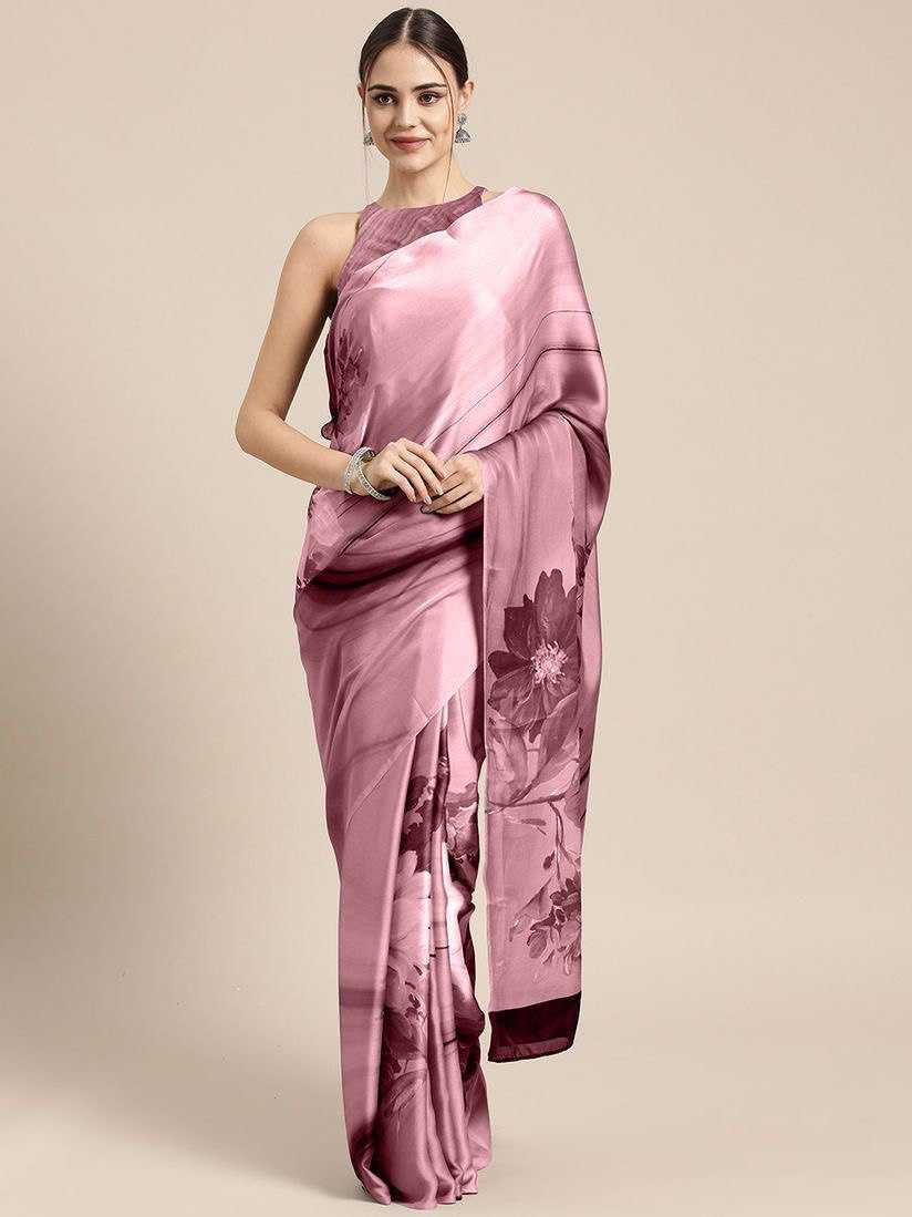 YNF JAPAN SARTIN SILK RIN119 2096 SAREES WHOLESALE SATIN SILK PRINTED SAREES MANUFACTURER - Deevit International