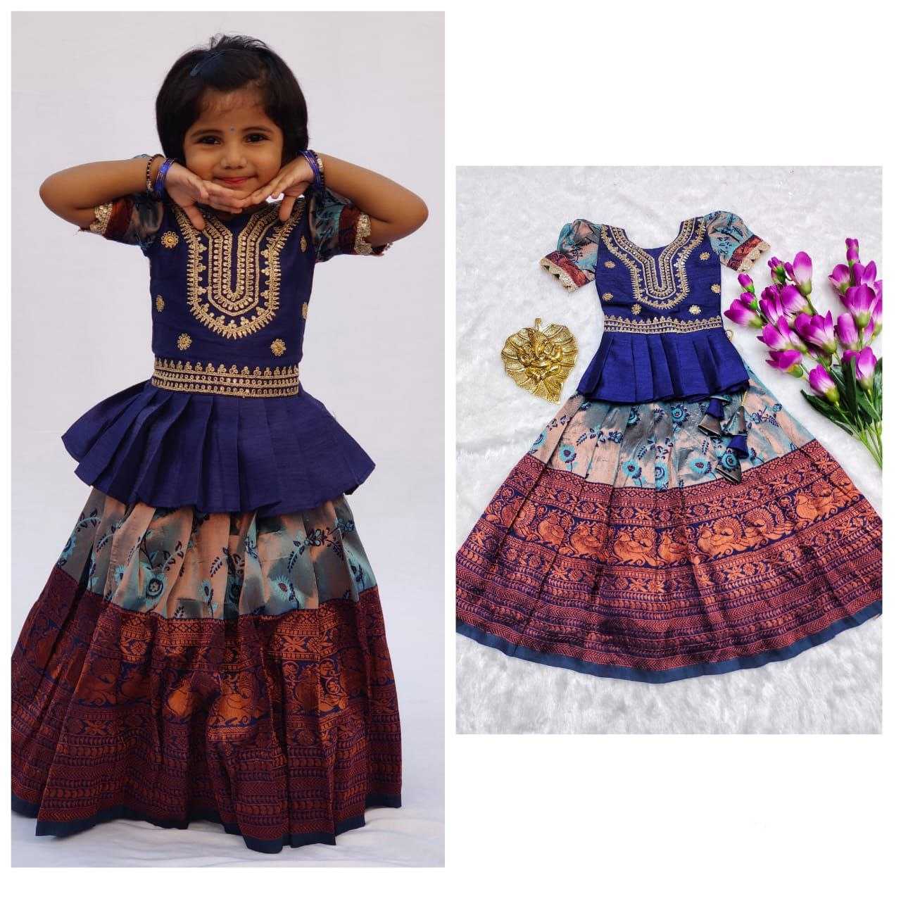 YNF KANIVARM SILK RIN161 RPVR23 KIDS WEAR WHOLESALE KIDS LEHENGA KIDS TRADITIONAL OUTFITS KIDS LEHENGA CHOLI KIDS FESTIVE WEAR KIDS WEDDING OUTFITS MANUFACTURER - Deevit International