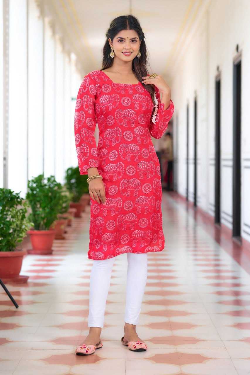 YNF KOTA CHEX KESH243 1033 KURTIS WHOLESALE CASUAL FULL SLEEVE PINK KURTIS MANUFACTURER - Deevit International