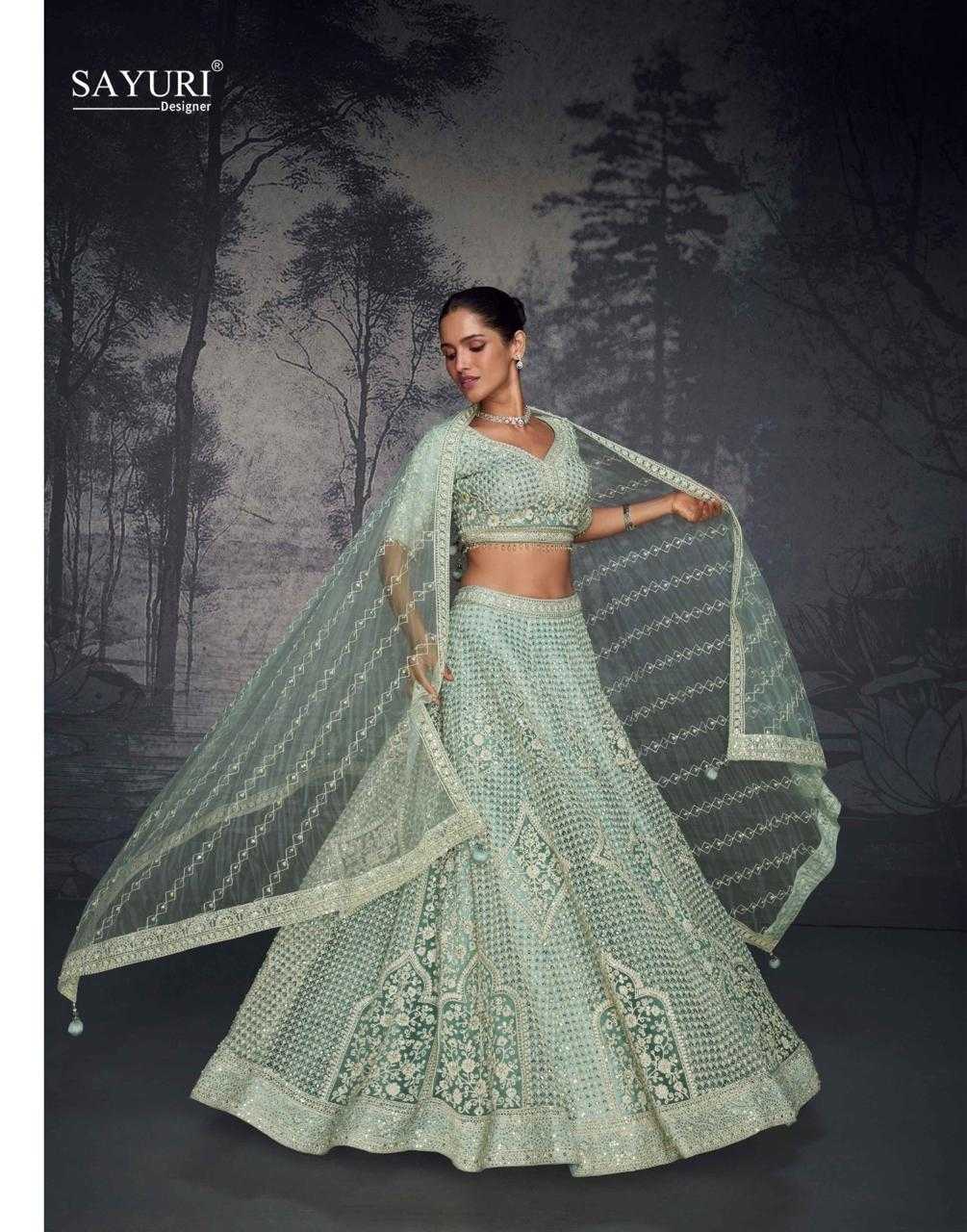 YNF NET SAYURI KESH233 PRESENT 5592 CLOTHING BRANDS WHOLESALE LEHENGA MANUFACTURER - Deevit International