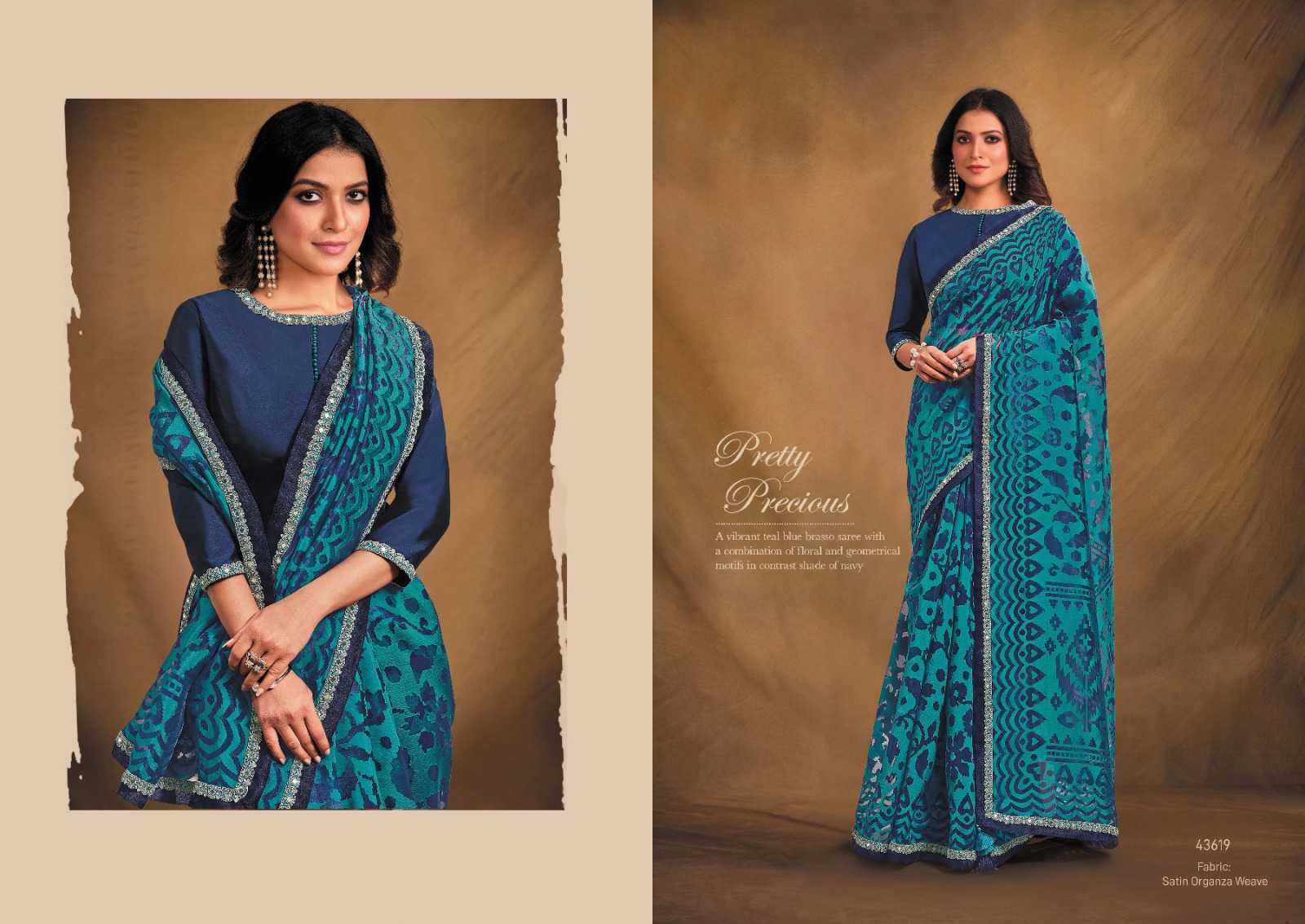 YNF ORGANZA MAHOTSAV RIN195 43600 43619 CLOTHING BRANDS WHOLESALE SAREES MANUFACTURER - Deevit International