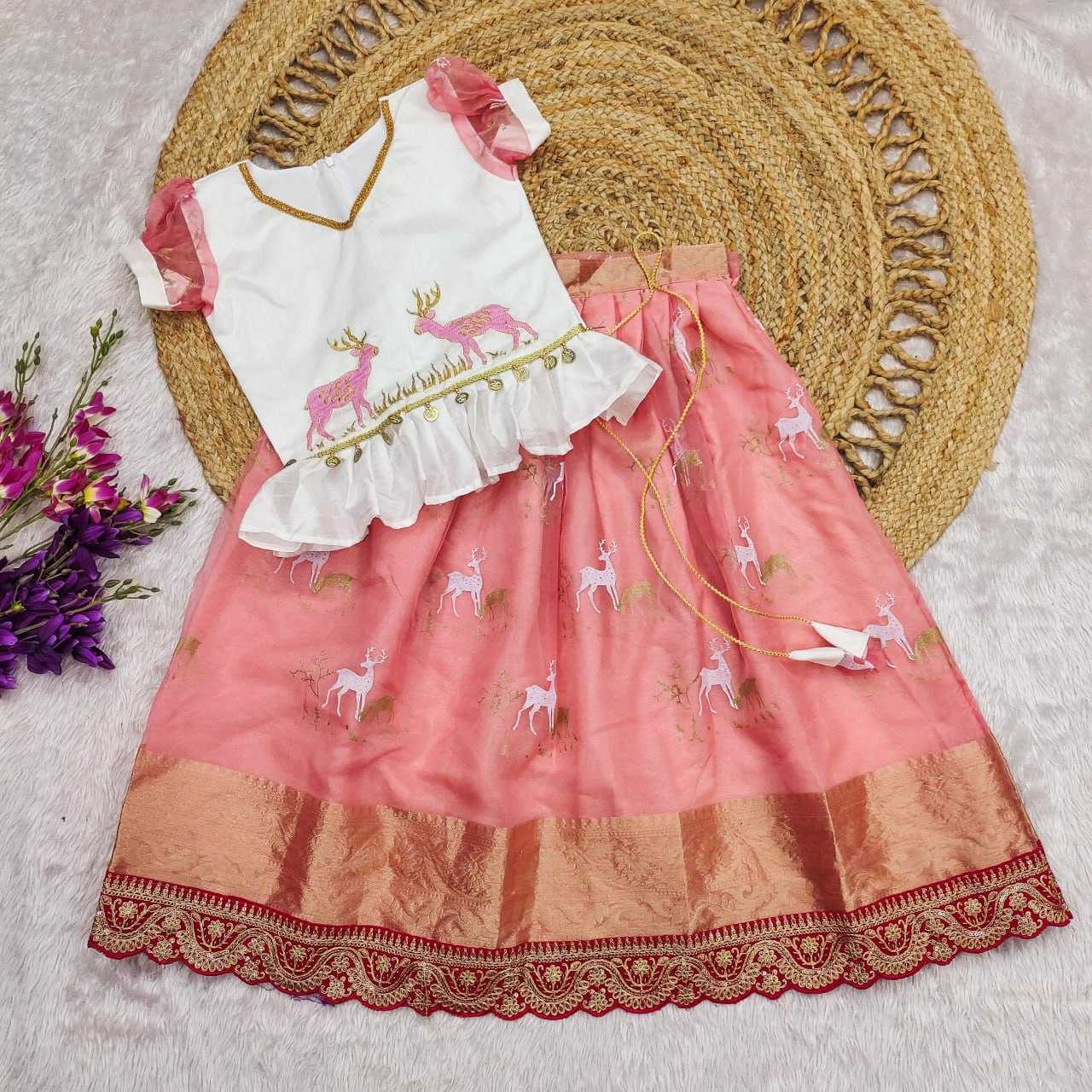 YNF ORGANZA RIN192 8052 KIDS WEAR WHOLESALE KIDS LEHENGA KIDS TRADITIONAL OUTFITS KIDS LEHENGA CHOLI KIDS FESTIVE WEAR KIDS WEDDING OUTFITS MANUFACTURER - Deevit International