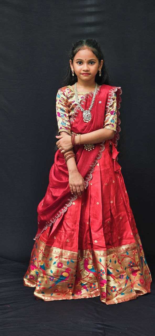 YNF PURE SILK RIN161 RPVR19 KIDS WEAE WHOLESALE KIDS LEHENGAS KIDS ETHNIC WEAR KIDS FESTIVE WEAR GIRLS ETHNIC WEAR MANUFACTURER - Deevit International