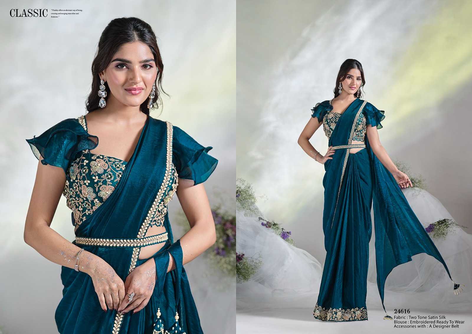 YNF SATIN SILK MAHOTSAV KESH236 MOHMANTHAN 24616 CLOTHING BRANDS WHOLESALE SAREES MANUFACTURER - Deevit International