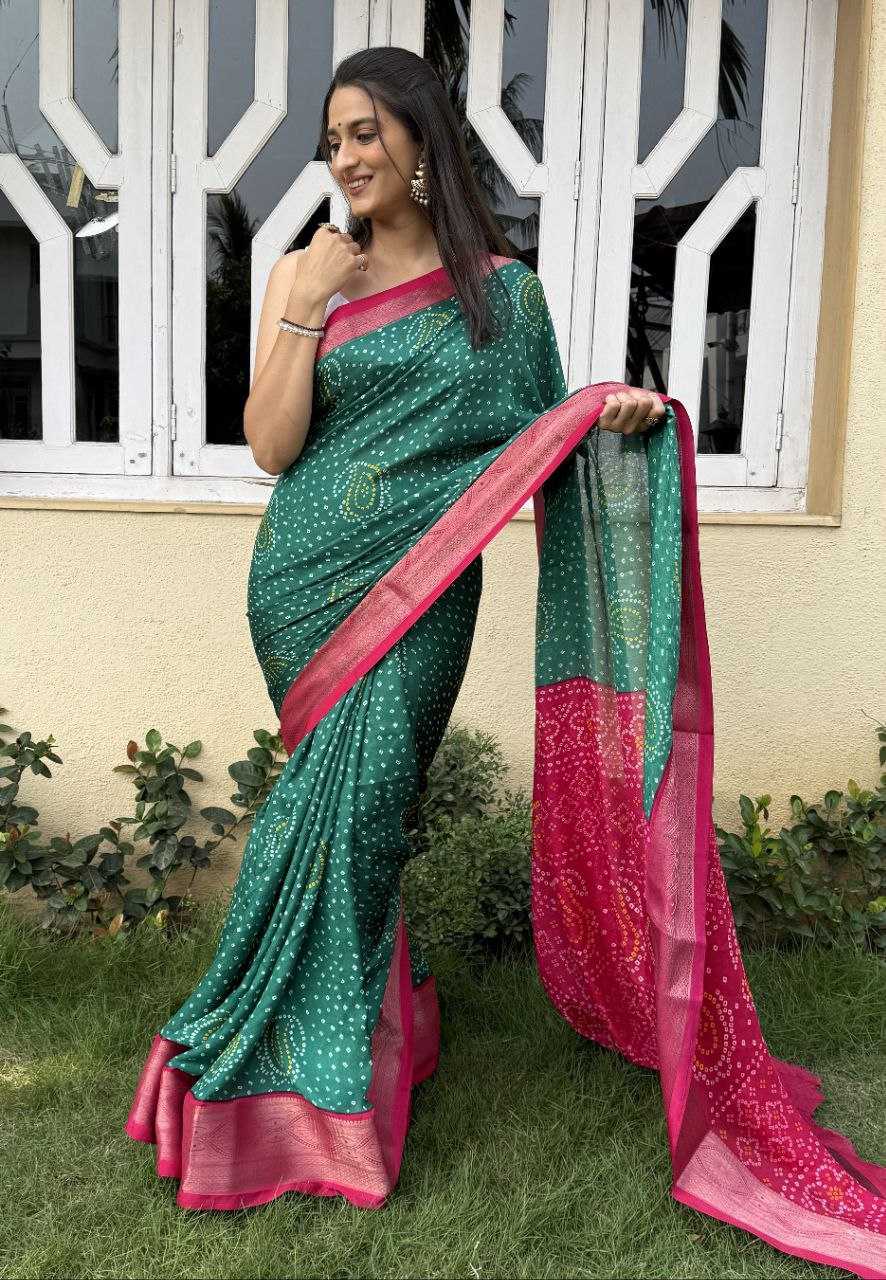 YNF SILK KESH117 RWC39 SAREES WHOLESALE SILK ZARI BORDER BANDHANI WEDDING OUTFITS SAREES MANUFACTURER - Deevit International