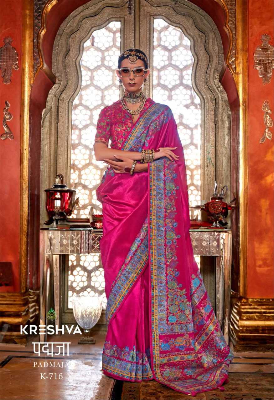 YNF SILK KRESHVA RIN195 Padmaja MOHMANTHAN CLOTHING BRANDS WHOLESALE SAREE MANUFACTURER - Deevit International