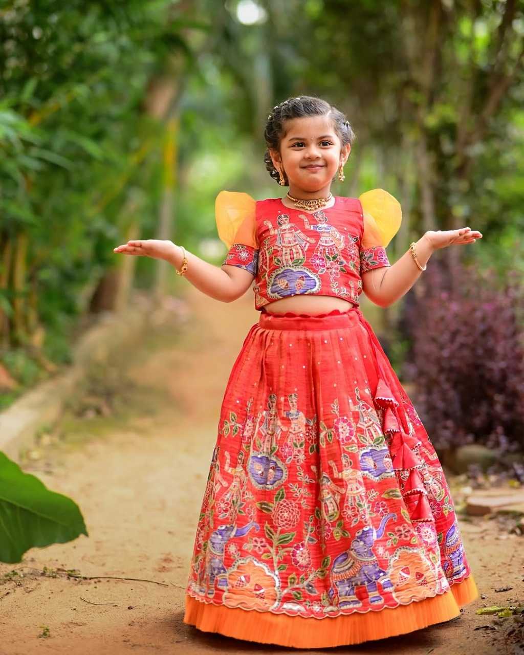 YNF SOFT CHINON KESH255 ETF12 KIDS WEAR WHOLESALE KIDS LEHENGA KIDS TRADITIONAL OUTFITS KIDS LEHENGA CHOLI KIDS FESTIVE WEAR KIDS WEDDING OUTFITS MANUFACTURER - Deevit International