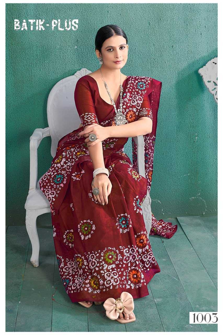 YNF SOFT COTTON BATIK-PLUS KESH244  B A T I K - P L U S CLOTHING BRANDS WHOLESALE SAREES MANUFACTURER - Deevit International