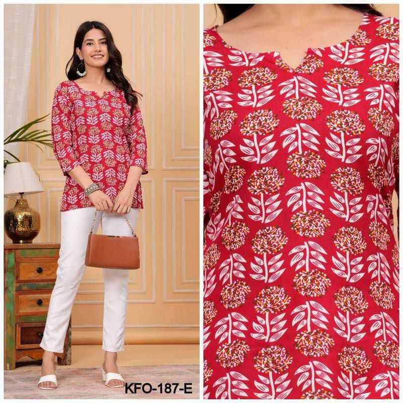 YNF SOFT COTTON KESH252 PIC02 KURTIS WHOLESALE SHORT COTTON PRINTED CASUAL KURTIS MANUFACTURER - Deevit International