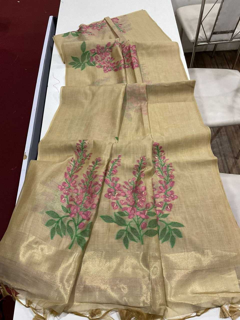 YNF SOFT MUGA SILK KESH171 MUGA COTTON TREE 3 WHOLESALE TRADITIONAL PRINTED SOFT COTTON SAREES MANUFACTURER - Deevit International