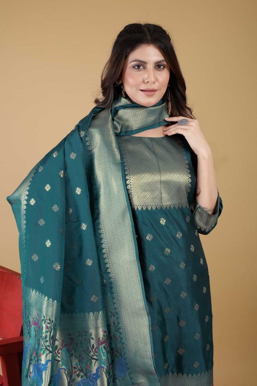 YNF SOFT SILK KESH234 DSF04 SUIS & DRESSES WHOLESALE PRINTED SILK SEMI STITCHED SUITS MANUFACTURER - Deevit International