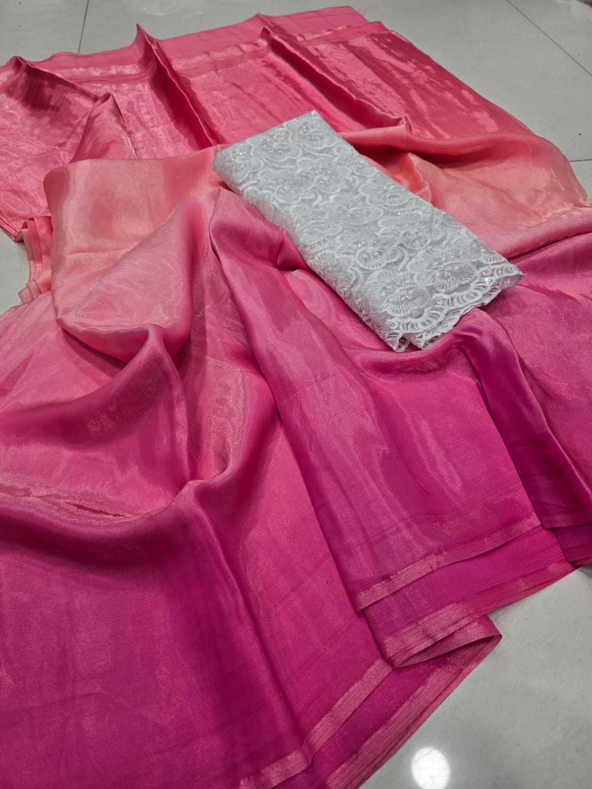 YNF TISSUE SILK KESH195 KRF41 SAREES WHOLESALE PARTY WEAR SILK PLAIN SAREES MANUFACTURER - Deevit International