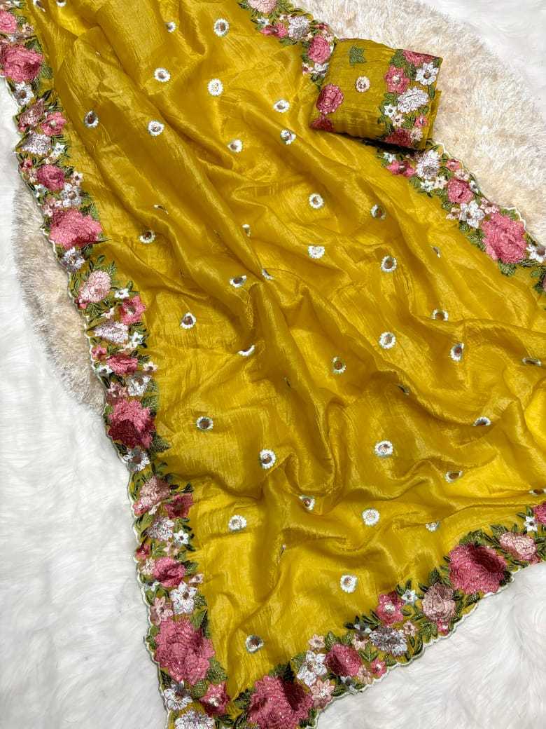 YNF TISSUE SILK KESH222 RUN139 SILK SAREES WHOLESALE DESIGNER SILK EMBROIDERED SOFT SILK SAREE SAREES MANUFACTURER - Deevit International