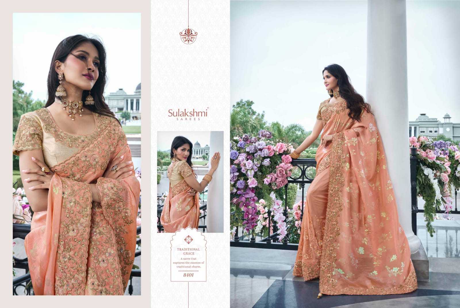 YNF TISSUE SILK SULAKHMI RIN195 The Wedding Saga 8401 CLOTHING BRANDS WHOLESALE SAREES MANUFACTURER - Deevit International