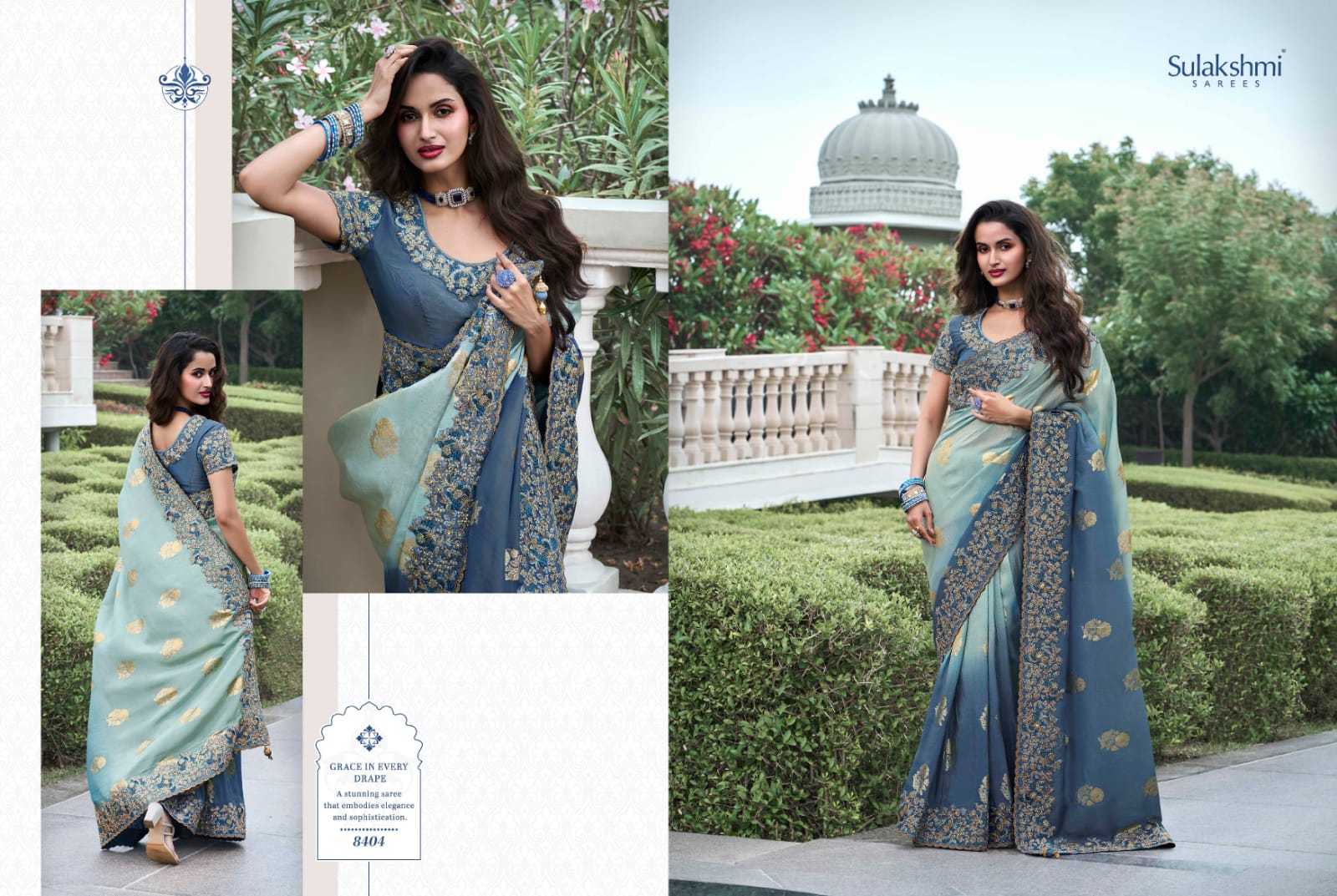 YNF TISSUE SILK SULAKHMI RIN195 The Wedding Saga 8404 CLOTHING BRANDS WHOLESALE SAREES MANUFACTURER - Deevit International