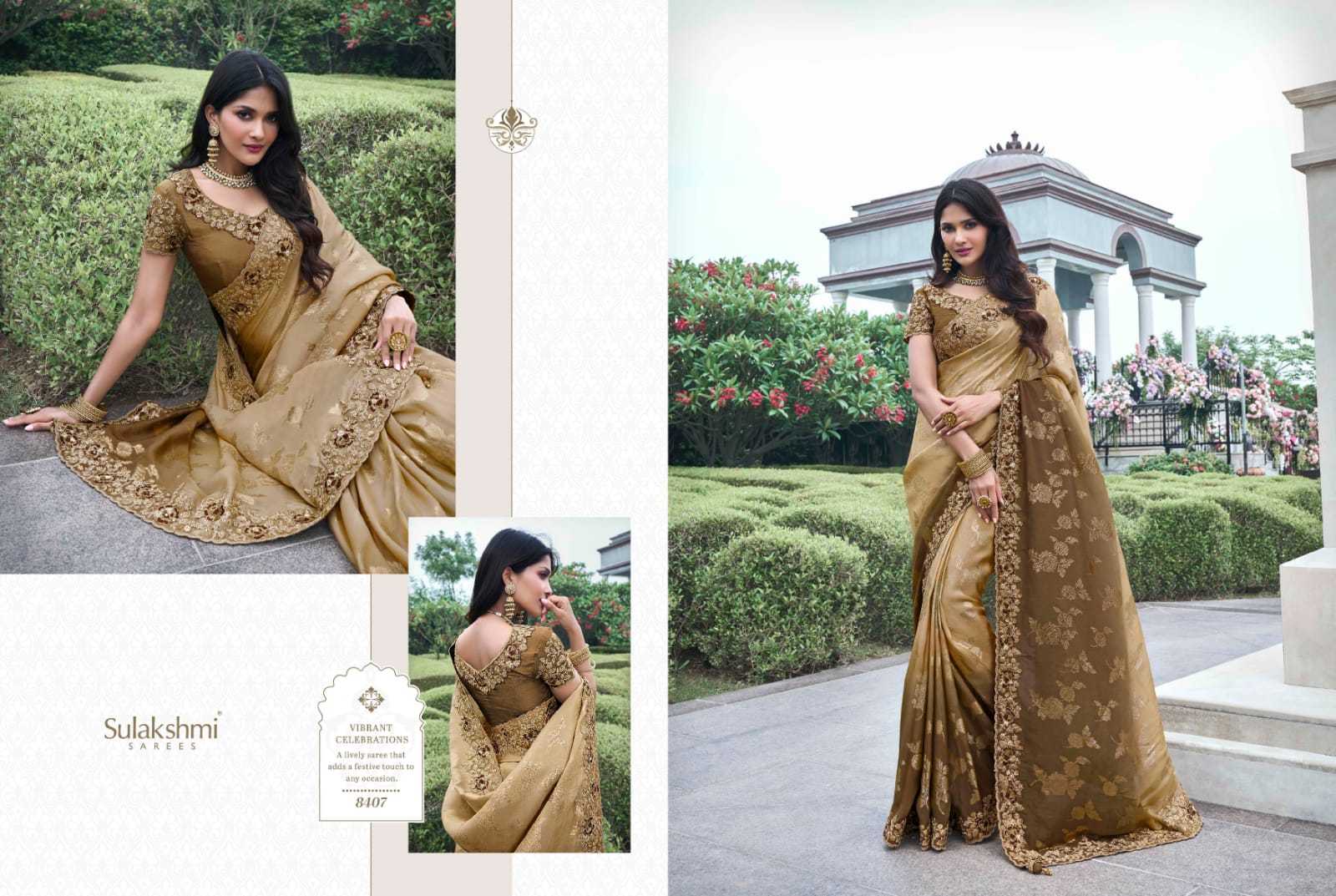 YNF TISSUE SILK SULAKHMI RIN195 The Wedding Saga 8407 CLOTHING BRANDS WHOLESALE SAREES MANUFACTURER - Deevit International