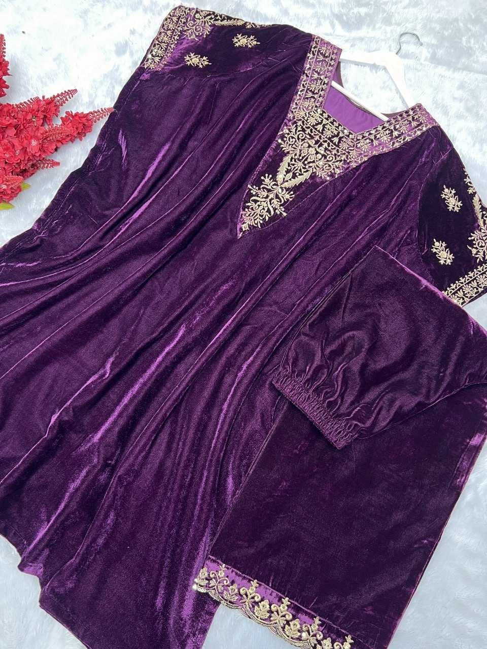 YNF VELVET KESH159 1314 KURTIS WHOLESALE EMBROIDERED PARTY WEAR KAFTAN KURTIS MANUFACTURER - Deevit International