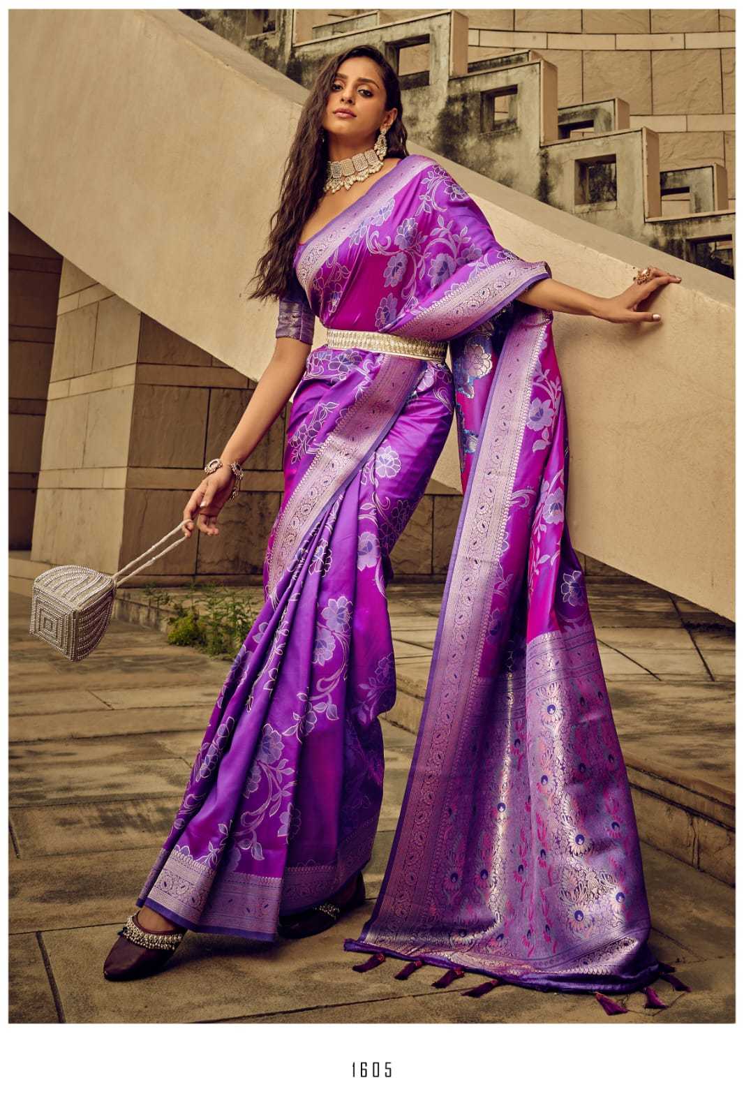 YNF SATIN KRESHVA KESH235 RF CLOTHING BRANDS WHOLESALE SAREE MANUFACTURER - Deevit International