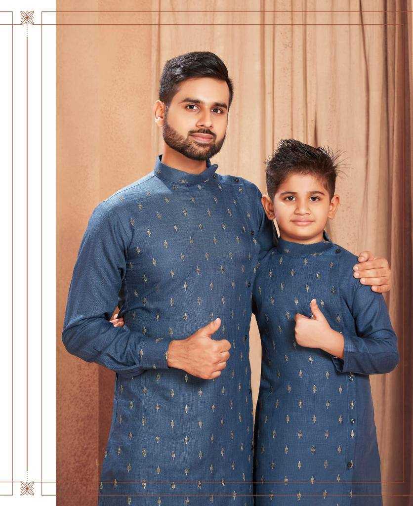 YNF COTTON KSB 106 MENS WEAR WHOLESALE FATHER SON COMBO WEARS MANUFACTURER   