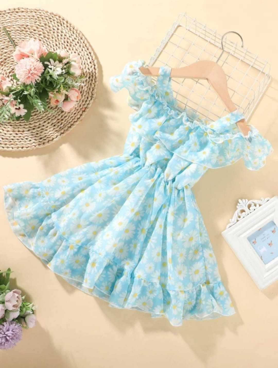 YNF CREPE RPVR FROCK KIDS WEAR WHOLESALE KIDS FROCKS EMANUFACTURER