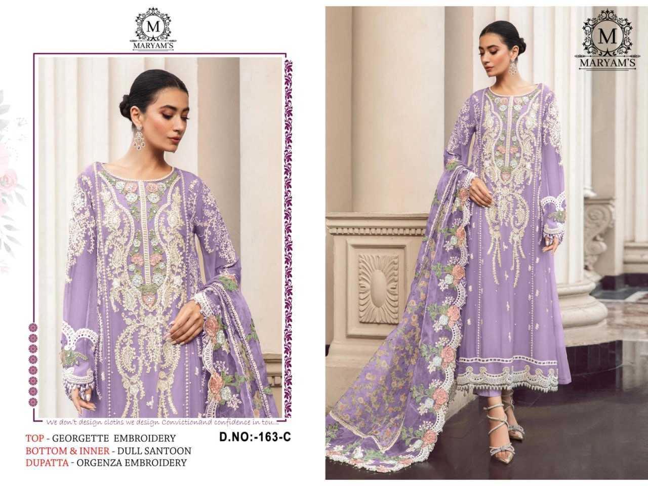 YNF FAUX GEORGETTE KAL 163 SUITS & DRESSES WHOLESALE UNSTITCHED SUITS EMANUFACTURER