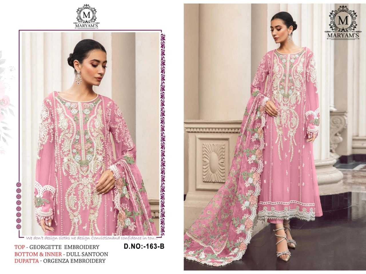 YNF FAUX GEORGETTE KAL 163 SUITS & DRESSES WHOLESALE UNSTITCHED SUITS EMANUFACTURER