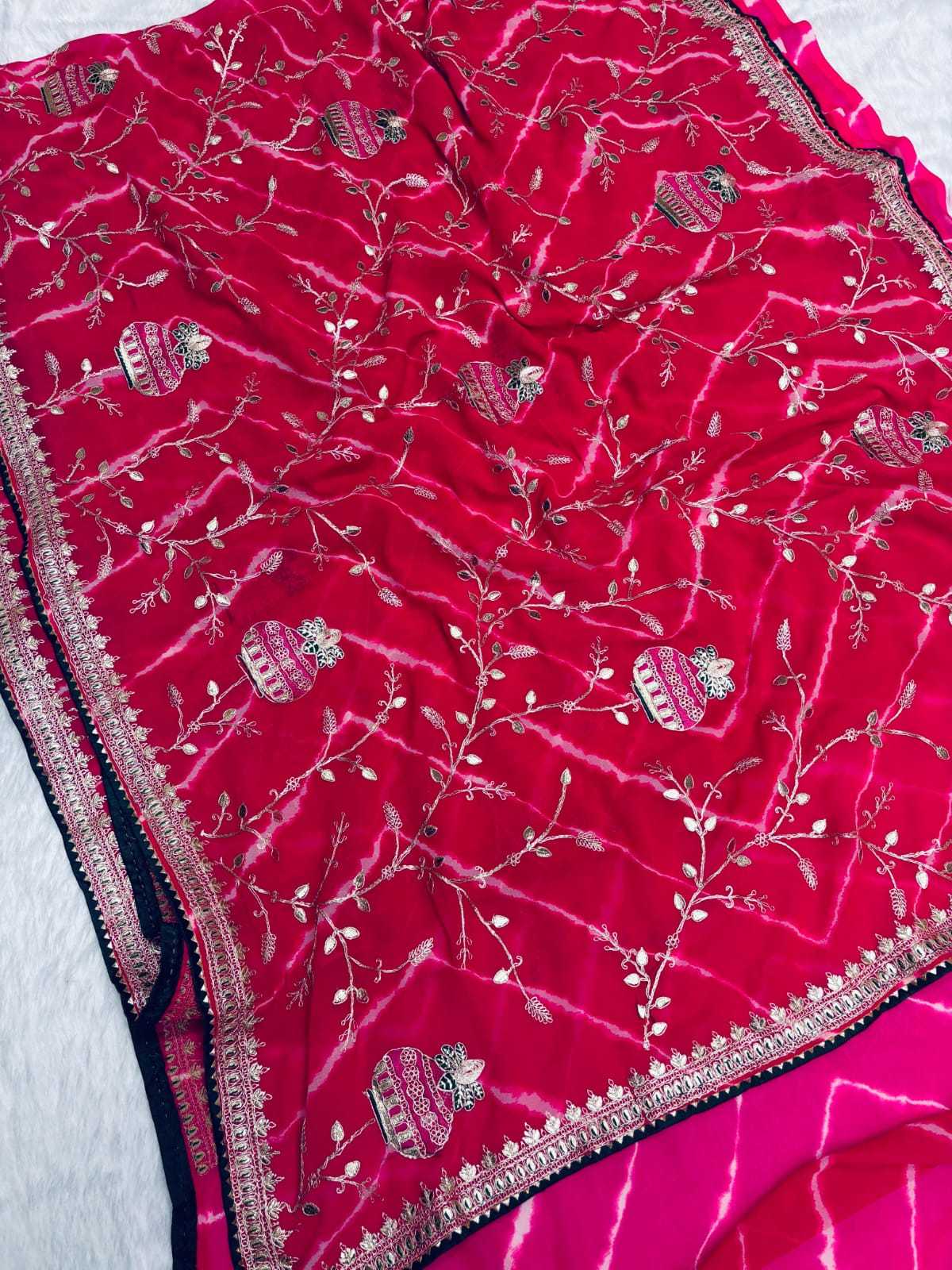 YNF LEHRIYA FOIL RJK 24 SAREES WHOLESALE LEHERIYA WORK SAREES MANUFACTURER LICHI