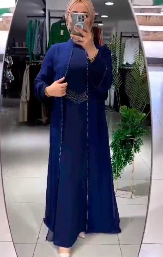 YNF CHIFFON JHC 03 ISLAMIC CLOTHING WHOLESALE ABAYA MANUFACTURER