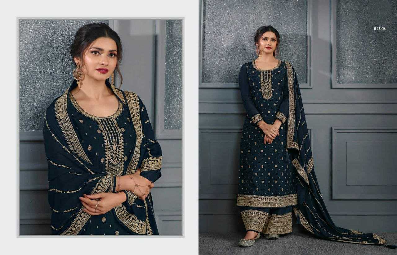 YNF DOLA SILK KSB 64058 SUITS & DRESSES WHOLESALE EMBROIDERY SEMI STICHED SHARARA SALWAR SUITS MANUFACTURER