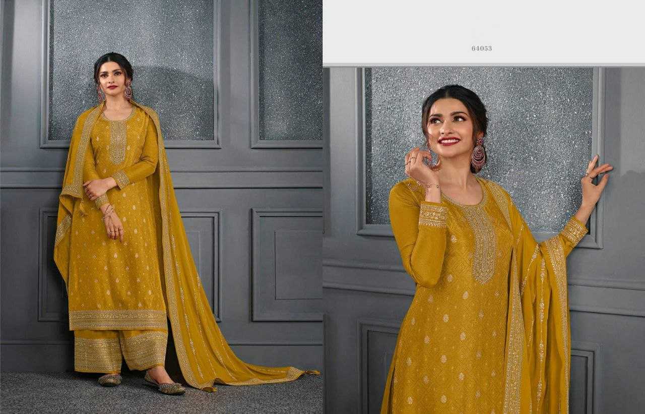 YNF DOLA SILK KSB 64058 SUITS & DRESSES WHOLESALE EMBROIDERY SEMI STICHED SHARARA SALWAR SUITS MANUFACTURER