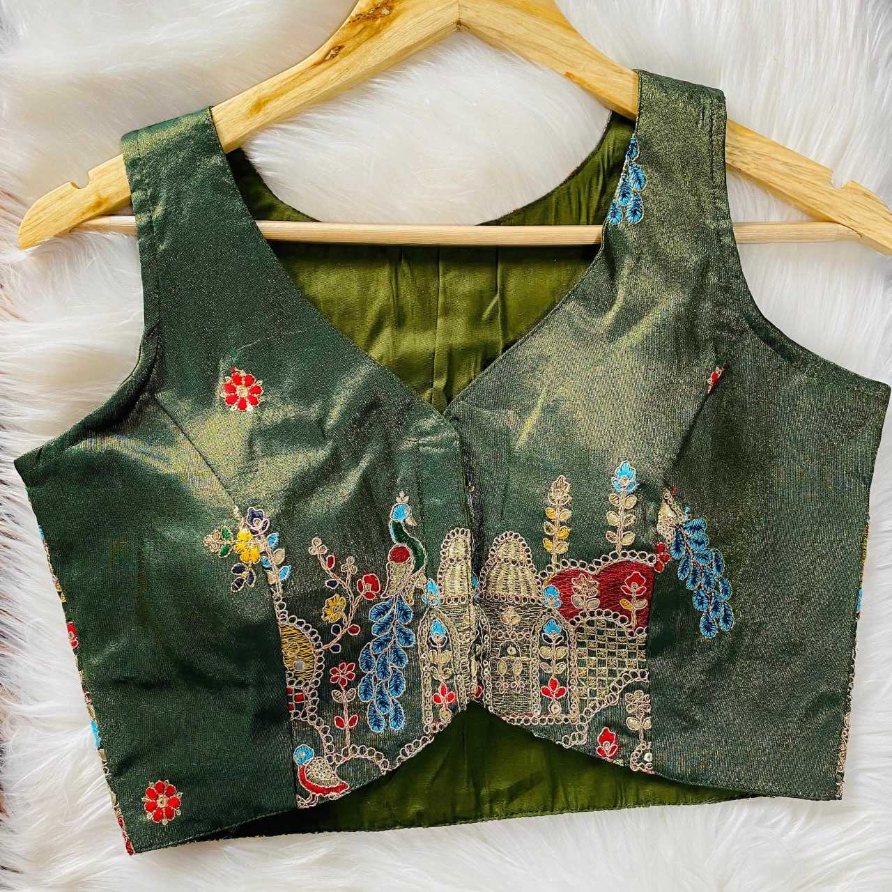 YNF LDB 34 READYMADE BLOUSE WHOLESALE SLEEVELESS EMBROIDERY PARTY WEAR BLOUSE MANUFACTURER