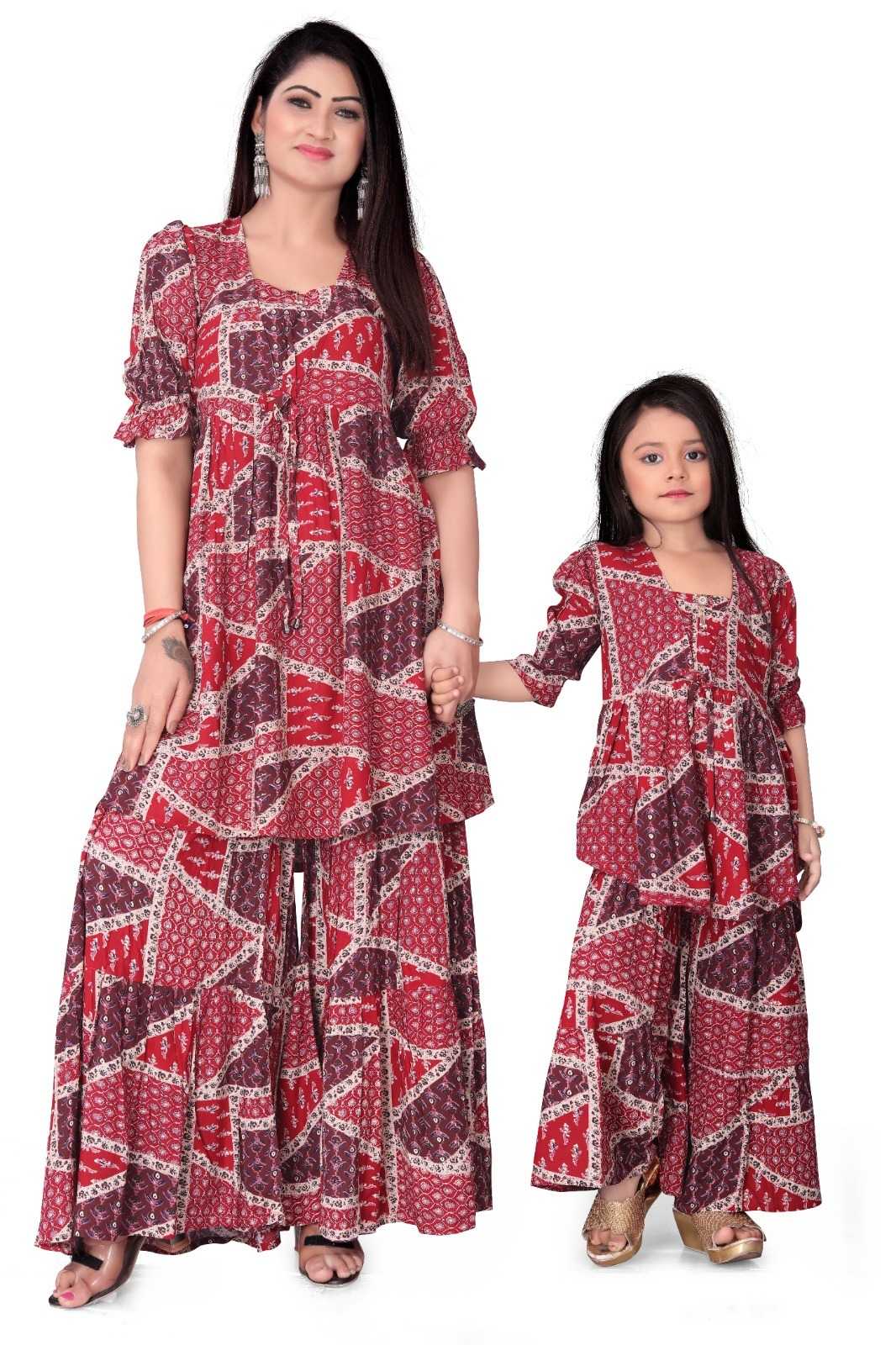 YNF RAYON WTX BALIKA VADHU MOTHER & DAUGHTER COMBO WHOLESALE CO ORD SET COMBO MANUFACTURER