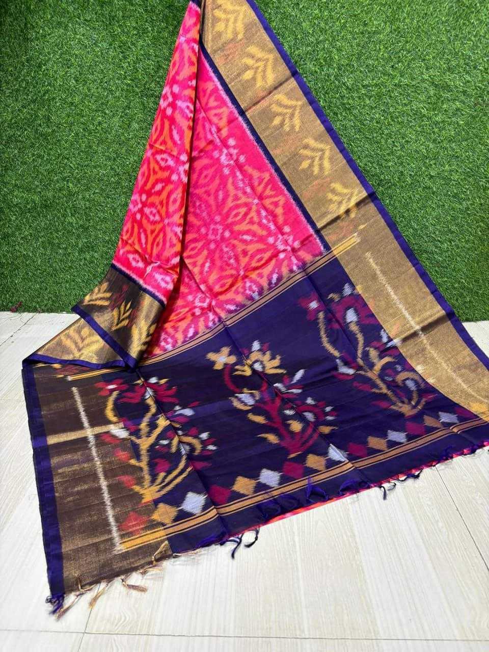 YNF SILK COTTON RRI 08 SAREES WHOLESALE PRINTED COTTON LINEN IKKAT SAREES MANUFACTURER